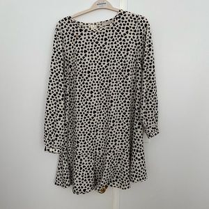 Black and white shift dress